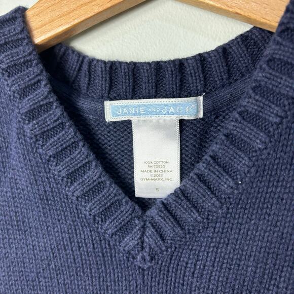 Janie and Jack Navy Anchor Sweater Vest - Picture 3 of 4